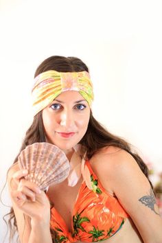 Whether you're heading to the beach, a music festival, or on a road trip this season, you'll want to bring along one of Mademoiselle Mermaid's wide turban headbands to keep your locks fabulously in place!! This charming boho style turban hair wrap, in a silky smooth yellow floral print, goes with everything and takes up precious little space in your tote or carry on. -Extra stretchy and comfy; one size fits most. -Rayon Jersey Knit Fabric. 95% polyester; 5% spandex. -Hand washable; please air dr Wide Headbands, Turban Headband, Wide Headband, Turban Headbands, Headband Hair, Jersey Knit Fabric, Headband Hairstyles, Yellow Floral, Air Dry