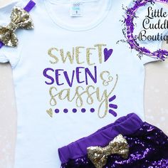 Toddler Birthday Outfit, Toddler Birthday Party, Purple Headbands, Birthday Tutu Outfit, Girl Birthday Themes, Puff Sleeve Shirt, Birthday Girl Outfit, Tutu Outfits, Sequin Bow