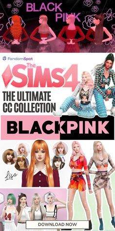 an advertisement for the blackpink music video game