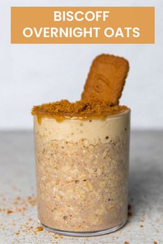 a small glass jar filled with oatmeal and cinnamon