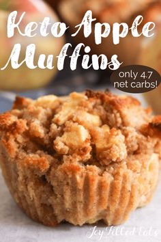 keto apple muffins with text overlay