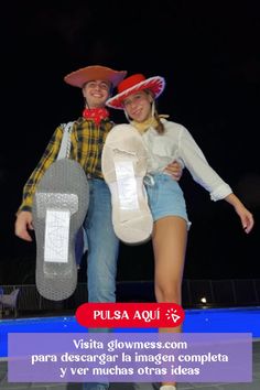 two people standing next to each other holding skateboards