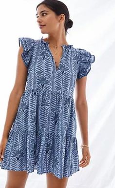 Flowy Dress Casual, Ankara Clothing, Sun Dress Casual, Ruffled Mini Dress, Fancy Dresses Long, Casual Preppy Outfits, Casual Day Dresses, Denim Mini Dress, Sweater Dress Midi