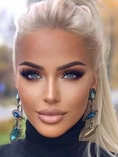 Party Eye Makeup, Makeup Cantik, Glam Makeup Look, Blue Eye Makeup, American Beauty, Feminine Beauty, Blonde Beauty, Gorgeous Makeup