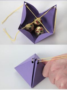 DIY : Triangular Christmas Gift Box Tutorial • K4 Craft Diy Gift Box Template, Diy Packaging, Origami Gift Box, Origami Gifts, Gift Wrapping Techniques, Gifts Wrapping Diy, Gift Box Template, Origami Box, Diy Gift Box