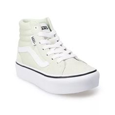 Vans Filmore Hi Girls' Platform Sneakers Size: 5 Suede Color: Canvas Mint New With Box Questions? Leave A Comment Below! Dark Green Sneakers, Vans Platform Sneakers, Vans Platform, Teal Vans, Shoe Size Chart Kids, Vans Hi, Preppy Shoes, Velcro Shoes, Youth Shoes