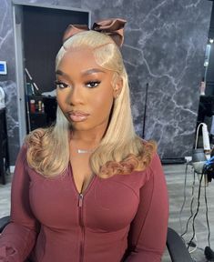 Birthday Hairstyles For Black Women Color, Blonde Wig Hairstyles, Weave Aesthetic, Hairstylist Ideas, Girl Maintenance, Bhaddie Hairstyle, Lace Wigs Styles, Exotic Hairstyles