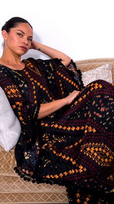 Enjoy silk benefits over your skin all the day long, working from home and lounging around in style! Shop Now! #kaftans #caftans #kaftandress #kaftanking #kaftanexclusive #kaftanbutik #caftanmorocco #caftandeluxe Festive V-neck Printed Kaftan, Festive Semi-stitched Long Sleeve Kaftan, Festive V-neck Embroidered Kaftan, Elegant Printed V-neck Kaftan, Silk Benefits, Silk Kaftan Dress, Black Printed V-neck Kaftan, Plus Size Kimono, Kimono Outfit