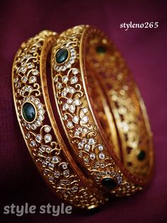 Bangles For Women, Gold Rings Jewelry, Seed Bead Jewelry, Jewelry Holder, Rings Jewelry, Gold Bangles, Antique Jewelry, Wedding Jewelry