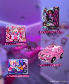 the pink toy truck is for girls to play with