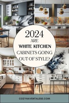 white kitchen cabinets with text overlay that reads, 209 are white kitchen cabinets going out of style?