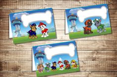 paw patrol birthday party place cards