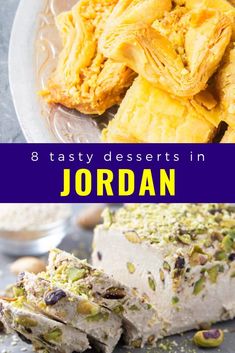 an image of jordan desserts with text overlay