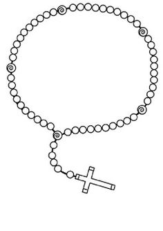 a rosary with a cross on it