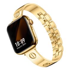 PRICES MAY VARY. All Models Covered: Missair Love bracelect for Apple Watch fits Apple Watch Series 10 9 8 7 6 5 4 3 2 1 SE Ultra, for iWatch 38mm 41mm 40mm 42mm 44mm 45mm 46mm 49mm. Offered in Cartier Gold, Silver, Rose Gold, Black and Starlight, the tone-in metal iWatch bands will match your watch perfectly. Luxe-Inspired Design: Wanna dress up for today? Put on the classic luxury with our all-metal apple watch bands for women, designed to bring an classy touch to your Apple Watch. Exquisitely Apple Watch Bracelet Band, Dressy Jewelry, Cartier Gold, Apple Watch Bracelets, Gold Apple Watch, Luxury Bracelet, Great Gifts For Women, Metal Straps, 38mm Apple Watch Band