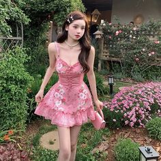 Tavimart traf Floral Sweet Pink Short Dresses Women's clothing Summer Female Chic High Waist Strap elegant and pretty party dress . Pink Floral Dress For Summer Party, Pink Floral Summer Party Dress, Summer Party Pink Floral Dress, Cute Ruffled Floral Dress For Party, Cute Floral Ruffled Dress For Party, Pink Mini Length Floral Dress, Pink Mini Floral Print Dress, Pink Floral Print Mini Length Dress, Sweet Mini Dress With Floral Print