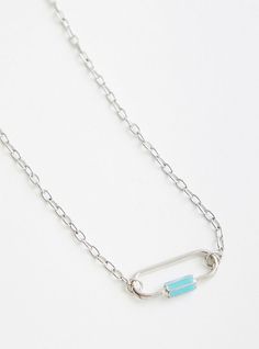 FIT 19” length. MATERIALS + CARE Base metal and beading. . Imported. DETAILS Link chain. . Turquoise bead. High shine finish. Lobster clasp closure. . The best plus size women's carabiner on link chain necklace - silver tone necklaces in silver. Silver Metal Paperclip Necklace, Metal Beaded Chain Pendant Necklace, Beaded Chain Metal Pendant Necklace, Metal Pendant Chain Necklace With Beaded Chain, Silver Beaded Chain Link Necklace, Silver Beaded Pendant Necklace With Lobster Clasp, Silver Beaded Necklaces With Adjustable Chain, Silver Beaded Necklace With Adjustable Chain, Metal Paperclip Chain Necklaces For Jewelry Making