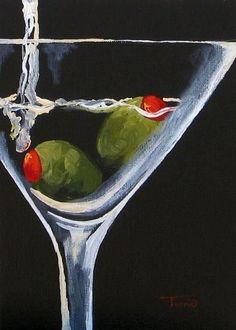 Art Collage Wall, Art Inspiration Painting, Painting Art Projects, Diy Art Painting, Funky Art, Easy Paintings, Martini Glass, Glass Painting, Art Sketchbook