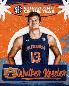 a basketball card with an image of auburn's aaron resson on the front