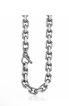 This chunky silver chain is approximately 9mm and it’s such a cute stand alone piece. A perfect silver layer to add into your gold stack or layer on its own. 18 inches Trendy Silver Toggle Chain Link Necklace, Silver Toggle Necklace With Chunky Oval Links, Silver Toggle Necklace With Chain For Everyday, Silver Rectangular Link Rolo Chain Jewelry, Everyday Silver Toggle Necklace With Chain, Chunky Chain White Gold Jewelry For Everyday, Everyday Sterling Silver Chunky Chain Necklace, Everyday Chunky Chain Necklace In Sterling Silver, Everyday White Gold Chunky Chain Jewelry