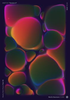 an image of soap bubbles floating in the air on a black background with purple and pink colors