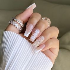 Hoco Nails, Tapered Square Nails, French Tip Acrylic Nails, Her Nails, Long Square Acrylic Nails, Acrylic Nails Coffin Short, Short Acrylic Nails Designs, Pink Acrylic Nails, Square Acrylic Nails