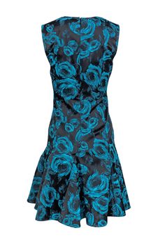 The holidays are here, and we’ve heard you’re looking for a new party dress. This piece from Twilley Atelier is the perfect frock to rock during those family get togethers or celebrations with friends. The pleated flounce hem adds a unique, feminine touch to the garment that cannot be ignored, and the teal rose print will look striking when paired with diamonds. No size tag — Estimated Size 4 Concealed back zipper Unlined A-line silhouette Round neckline Sleeveless Pleated flounce hem Teal rose Floral Print Fit And Flare Party Dress, Black Dress With Fitted Bodice For Garden Party, Formal Holiday Dresses With Floral Print, Chic A-line Dress For Holiday Party, Dressy Dresses For Spring Holiday Party, Sleeveless Ruffled Dress For Holiday Party, New Party Dress, Printed Dress, Rose Print