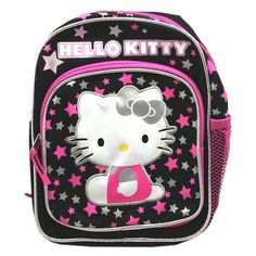 She's a star! ; Hello Kitty backpack; Great for toddlers as a play backpack; Features a single mesh side pouch; Not recommended for school use; Measures 8in (20cm) wide and 10in (25cm) tall Size: Mini.  Color: Multicolor.  Gender: female.  Age Group: toddler. Best Kids Backpacks, Hello Kitty School, Hello Kitty Backpack, Kitty Backpack, Hello Kitty Baby, Kindergarten Backpack, Inside My Bag, Cartoon Backpack, Hello Kitty Pink