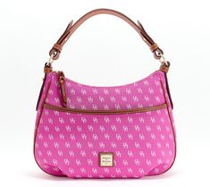 Let the logo show with this monogram bag. Crafted of coated cotton for a casual vibe, with interior zip and slip pockets, this carryall is a bag-lover's dream come true. From Dooney & Bourke. Daily Use Bags With Monogram Print In Coated Canvas, Daily Use Bags With Monogram Print And Coated Canvas, Daily Monogram Print Shoulder Bag In Coated Canvas, Everyday Double Handle Bags With Monogram Print, Coated Canvas Monogram Print Bags For Daily Use, Pink Bucket Satchel With Top Carry Handle, Pink Satchel Bag With Handle Drop, West Collins, Pink Top Handle Satchel With Zipper