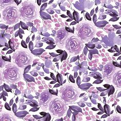 scrapbook paper image features large purple watercolor florals. Printed Paper Pattern Free Printable, Purple Scrapbook, Purple Scrapbook Ideas, Aesthetic Scrapbook Design Violet, Purple Floral Background, Purple Floral Print, Floral Background Purple, Purple Floral Pattern, Printable Scrapbook Paper Purple