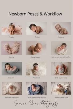 Newborn poses with name listed below. From start to finish this workflow has help me save so much time. Not every child will do a every poses, but 90% of the time this works! Newborn Photoshoot Set Up, 2 Week Old Newborn Pictures, How To Do Newborn Photography At Home, Newborn Photography Must Haves, Newborn Photography Tips For Beginners, Monthly Newborn Pictures, Iphone Newborn Photos, Newborn Photoshoot Poses At Home, Newborn Photography Beginner