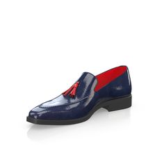 Men`s Tassel Loafers 9766 | Girotti Blue Tassel Loafers With Leather Sole For Galas, Leather Tassel Loafers With Red Sole And Round Toe, Blue Leather Slip-on Tassel Loafers, Blue Leather Tassel Loafers For Formal Occasions, Luxury Blue Tassel Loafers With Leather Sole, Classic Blue Leather Tassel Loafers, Luxury Blue Leather Tassel Loafers, Tassel Loafers, Loafers Men