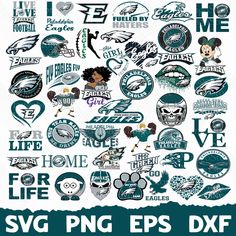 the philadelphia eagles svg eps dxf files are available for use in this project