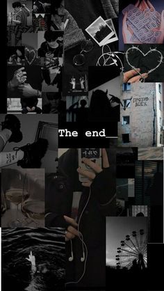 the end collage is shown in black and white