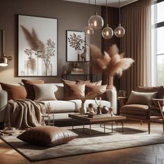 a living room filled with furniture and decor