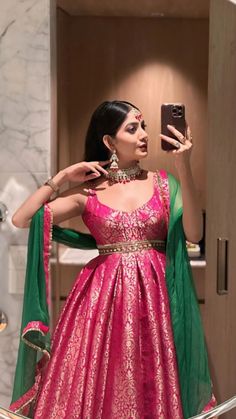 Traditional Dresses Anarkali, Bride Sister Outfit For Wedding, Bottle Green Anarkali Dresses, Brocade Frock For Women, Indian Outfits For Pregnant Women, Wedding Guest Anarkali, Unique Wedding Dresses Indian Style, Partywear Kurti Designs, Brocade Gown Indian