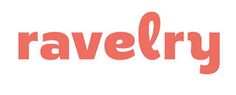 the word ravelry written in red on a white background