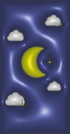 an image of the moon and clouds in the night sky