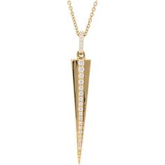 Revel in the exquisite detailing of the dazzling allure of our Pave Diamond Stiletto Pendant in 14K Yellow Gold. This exquisite piece is a fusion of art and elegance, designed to elevate your style and leave a lasting impression. Crafted by the renowned Sofer Jewelry, it embodies the essence of luxury and sophistication.The pendant features 14K yellow gold, which lends a warm and radiant glow to the piece. Adorning it are 24 round-cut diamonds, totaling 0.19 carats, exuding brilliance and opulen The Dazzling, Tennis Necklace, Timeless Accessories, Round Cut Diamond, Eternity Bands, Estate Jewelry, Pave Diamonds, Prong Setting