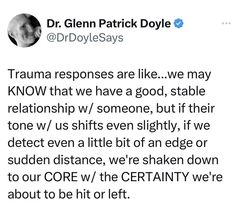 a tweet with the caption dr glenn patrick doyle