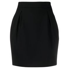 Versace SS20 Black High Waisted Darted Mini Skirt Black silk-blend high-waist darted mini skirt from VERSACE featuring high waisted, back zip fastening and pleat detailing. Brand new with tags. Made in Italy. Size: 40 (IT) Composition: viscose 78%, silk 22% A86563-A222813-A1008 Versace Skirt, Black Silk Skirt, Versace Runway, Silk Mini Skirt, Tulle Long Skirt, Tulle Midi Skirt, Midi Denim, Mini Skirt Black, Vintage Versace