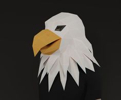 MAKE YOUR OWN EAGLE MASK- template/ pattern   - COMPLEX BIRD - "WEREAGLE" costume  format: PDF A4   Difficulty  HARD  (level 4)  Build it in any color! 🔴 designed for adult heads, for kids print at 85% size Bird Halloween Costume, Eagle Mask, Papercraft Mask, Paper Mask Template, Apple Painting, Mask Template, Pattern Template, Diy Deco, Paper Mask