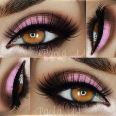 Gorgeous Fly Eyes, Shadow Ideas, Maquillage Yeux Cut Crease, Make Up Designs, Makeup Images, Beauty Boost, Pink Eye, Eye Makeup Pictures, Pinterest Makeup