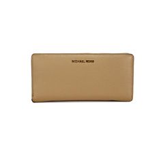 Style: Michael Kors Jet Set Travel Large Continental Clutch Wristlet Wallet (Camel) Material: Pebbled Leather with Smooth Leather Lining Features: Michael Kors Front Logo Plate, 5.5" Detachable Wristlet Strap, 16 Card Slots, 1 ID Window, 1 Zip Coin Compartment, 5 Full Length Bill Slots Measures: 8.5" L x 4.25" H x 1" W Classic Michael Kors Travel Wallet, Michael Kors Brown Leather Wallet, Michael Kors Brown Daily Wallet, Michael Kors Brown Wallet With Zipper Closure, Michael Kors Travel Wallets With Gold-tone Hardware, Wristlet Wallet, Boot Pumps, Wallet Accessories, Michael Kors Jet Set