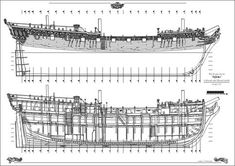 an old ship is shown in black and white, as well as the details for it