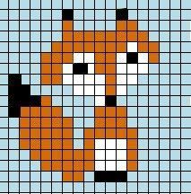 an orange and white cat is in the middle of a cross stitch pattern