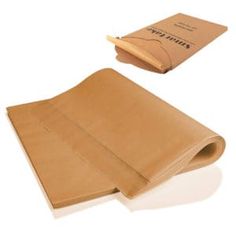 an open brown paper bag next to it's cardboard packaging on a white background