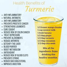 the health benefits of turmetic drink are shown in this advert for an article