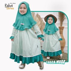 -Children's gamis made from Jersey cotton blend which is soft, cool and comfortable for children to wear - Unawares material, not easily wrinkled and does not fade - Neat stitches - The price listed is a set with khimar - Using the back zipper Size Detail RALINE SERIES: Size S (Estimated 2-3 years) Abaya length 70 cm / Chest Width 63 cm Size M (estimated 3-4 years): Abaya length 76 cm / Chest width 68 cm Size L (Estimated 5-6 Years) Abaya length 84 cm / Chest Width 72 cm Size XL (Estimated 7-8 Y Green Long Sleeve Dress For Playtime, Playful Green Long Sleeve Dress, Hijab Model, Dress Islamic, Muslim Girl, Islamic Dress, Kids Set, Muslim Girls, Lace Making