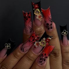 FREE SHIPPING ON ORDERS $9.95+ Buy 3 Get 1 More Free CODE: 4YOU Buy 5 Get 5 More Free CODE: 5FREE Orange Nail Designs, Orange Nail, Colored Acrylic Nails, Girly Acrylic Nails, Dope Nail Designs, Long Acrylic Nails Coffin, Really Cute Nails, Acrylic Nails Coffin Pink, Unique Acrylic Nails